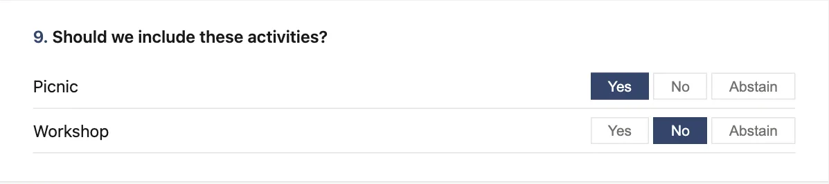 Yes/No/Abstain Question